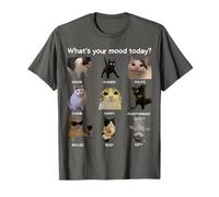 Funny Cat Meme Hombres Mujeres ¿Cuál es tu Estado de ánimo Hoy?? Camiseta