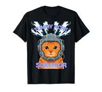 Funny Cat Meme I Survived Today'S Tummy Ache Graphic Camiseta