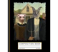 Funny Cat Meme Notebook: Big Floppa & Bingus - American Gothic Style