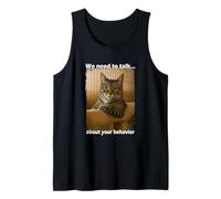 Funny Cat Meme Sarcastic Cat Boss Hilarious Cat Humor Camiseta sin Mangas