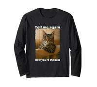 Funny Cat Meme Sarcastic Cat Boss Hilarious Cat Humor Manga Larga