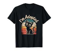 Funny Cat Memes Soy adoptado Chistes Divertidos de adopción Adopta un Gato Camiseta