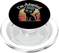 Funny Cat Memes Soy adoptado Chistes Divertidos de adopción Adopta un Gato PopSockets PopGrip para MagSafe