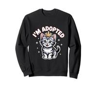 Funny Cat Memes Soy adoptado Chistes Divertidos de adopción Adopta un Gato Sudadera