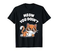Funny Cat Meow You Doin? Lindo Gatito Kawaii Gato Cool Cat Meow Camiseta
