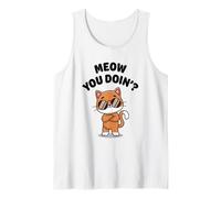 Funny Cat Meow You Doin? Lindo Gatito Kawaii Gato Cool Cat Meow Camiseta sin Mangas