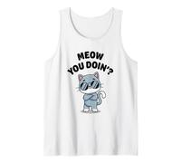 Funny Cat Meow You Doin? Lindo Gatito Kawaii Gato Cool Cat Meow Camiseta sin Mangas