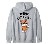 Funny Cat Meow You Doin? Lindo Gatito Kawaii Gato Cool Cat Meow Sudadera con Capucha