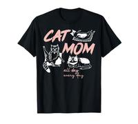 Funny Cat Mom All Day Every Day, Cat Mom Club Día de la Madre Camiseta