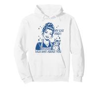 Funny Cat Mom Cat Lovers, mis Gatos y yo hablamos tonterías sobre ti Sudadera con Capucha