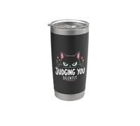Funny Cat Mom Judging You Silently Sarcastic Kitten Lover Vaso térmico de acero inoxidable de doble pared