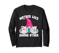 Funny Cat Mom Saying Mothers Day GNOME For Best Cat Grandma Manga Larga