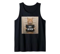 Funny Cat Mugshot Meme 67 Six Seven Camiseta sin Mangas