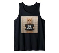 Funny Cat Mugshot Meme 67 Six Seven Camiseta sin Mangas