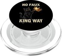 Funny Cat No Faux King Way PopSockets PopGrip para MagSafe