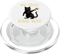 Funny Cat No Faux King Way PopSockets PopGrip para MagSafe