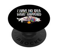 Funny Cat, no Tengo ni Idea de lo Que pasó, Yarn Cat Lover PopSockets PopGrip Adhesivo