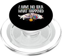 Funny Cat, no Tengo ni Idea de lo Que pasó, Yarn Cat Lover PopSockets PopGrip para MagSafe