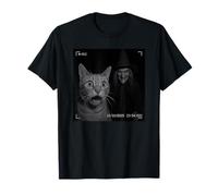 Funny Cat On Security Camera with Witch Halloween Camiseta