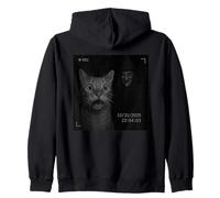 Funny Cat On Security Camera with Witch Halloween Sudadera con Capucha