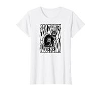 Funny Cat Owner 3AM Zoomies Judge Me Now Retro Camiseta gráfica económica, Mujer, Blanco, L