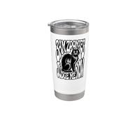 Funny Cat Owner 3AM Zoomies Judge Me Now Retro Vaso térmico de acero inoxidable de doble pared