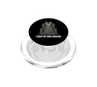 Funny Cat Owner I Serve The Tabby Overlord PopSockets PopGrip para MagSafe