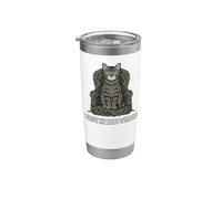Funny Cat Owner I Serve The Tabby Overlord Vaso térmico de acero inoxidable de doble pared