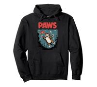 Funny Cat Paws Parody Design - Cute Kitten & Fish Cartoon Sudadera con Capucha