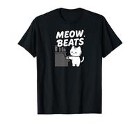 Funny Cat Playing Piano Meow Beats Music Lover Camiseta