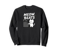Funny Cat Playing Piano Meow Beats Music Lover Sudadera