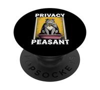 Funny Cat Privacy - Caja de arena para gatos campesinos PopSockets PopGrip Adhesivo