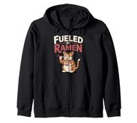 Funny Cat Ramen Fueled by Ramen Gato Anime japonés Kawaii Sudadera con Capucha