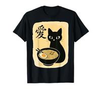 Funny Cat Ramen Graphic Japanese Kawaii Manga Anime Camiseta