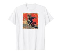 Funny Cat Riding On A Skateboard Kitty Camiseta