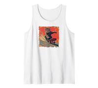Funny Cat Riding On A Skateboard Kitty Camiseta sin Mangas