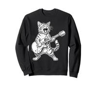 Funny Cat Rockstar Rock 'n Roll Guitarra Amante de la música Sudadera
