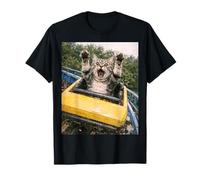 Funny Cat Roller Coaster Silly Meme American Shorthair Camiseta