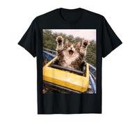 Funny Cat Roller Coaster Silly Meme Domestic Longhair Camiseta