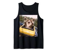 Funny Cat Roller Coaster Silly Meme Domestic Longhair Camiseta sin Mangas