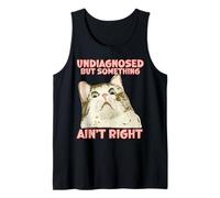 Funny Cat Salud Mental Sin diagnosticar TDAH Autismo Triste Raro Camiseta sin Mangas