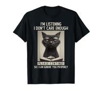 Funny Cat Sarcasm Introvert Humor Quiet Personality Art Camiseta