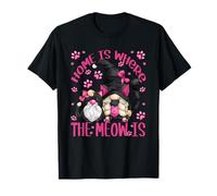 Funny Cat Saying For Women Cat Mom Home Is Where The Meow Is Camiseta