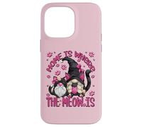 Funny Cat Saying For Women Cat Mom Home Is Where The Meow Is Carcasa para iPhone 14 Pro MAX