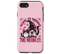 Funny Cat Saying For Women Cat Mom Home Is Where The Meow Is Carcasa para iPhone SE (2020) / 7/8