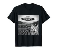 Funny Cat Selfie UFO UAP Aliens Extraterrestre Visitación Camiseta