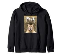 Funny Cat Selfie with Sheep Cute Farm Animal Kids & Adults Sudadera con Capucha