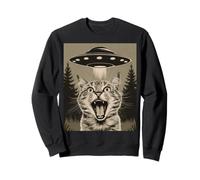 Funny Cat Selfie with UFOs - Alien Adventure tee Sudadera