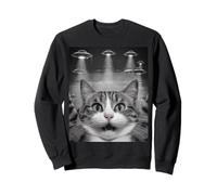 Funny Cat Selfie with UFOs - Alien Adventure tee Sudadera