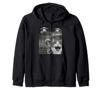 Funny Cat Selfie with UFOs - Alien Adventure tee Sudadera con Capucha
